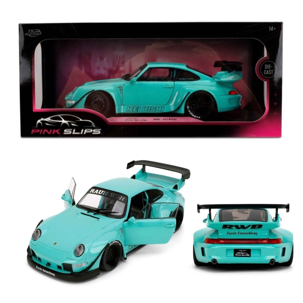 NEW Porsche RWB Jada Pink Slips RWB Kei Kishi Toy Vehicle 1:18 Scale